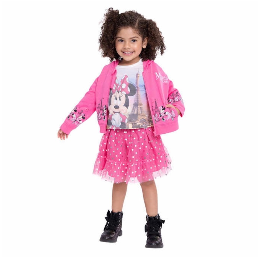 New! Disney Minnie Mouse Girl’s 3-piece Set with Tutu